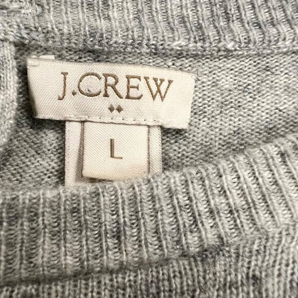 J.Crew Women's Lightweight Sweater Long Sleeve Gray Colorblock Size Large - Picture 8 of 9